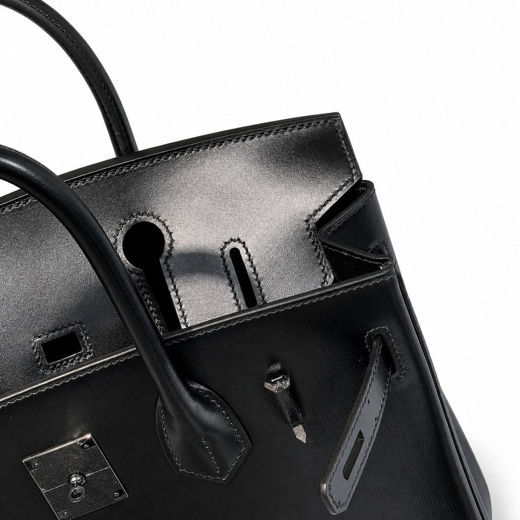 Rare Limited Edition Birkin 30cm So Black Total Matte-Hardware Luxury Tote — Distinctive Carryall Silhouette