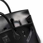 Rare Limited Edition Birkin 30cm So Black Total Matte-Hardware Luxury Tote — Distinctive Carryall Silhouette