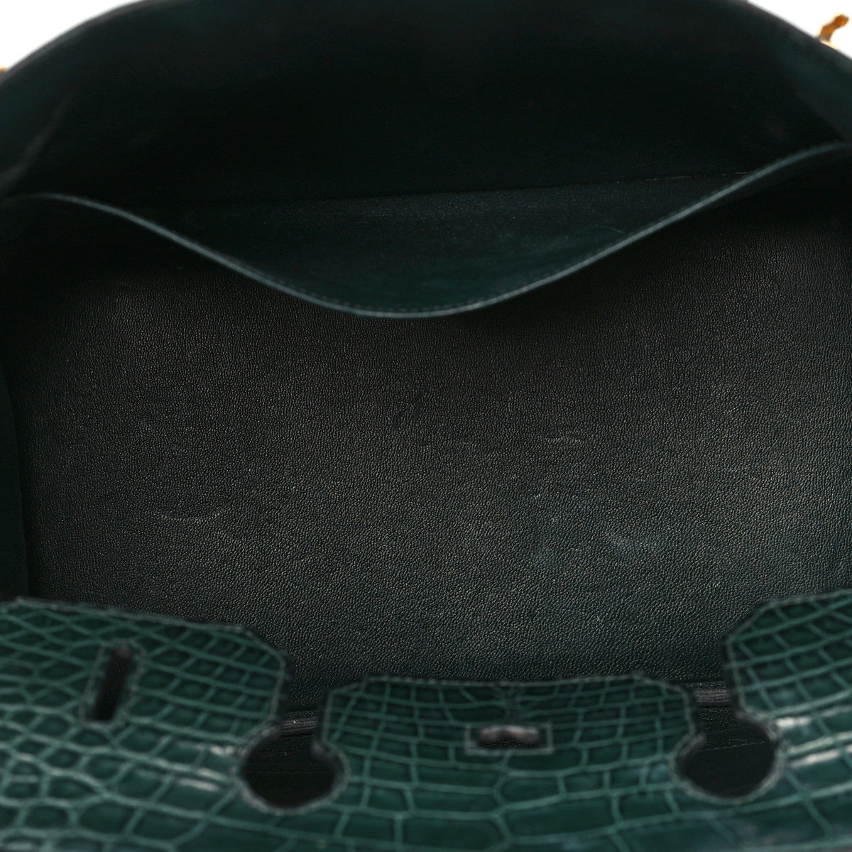 Birkin Vert Titien Matte Alligator Gold Hardware — Structured Top-Handle Tote