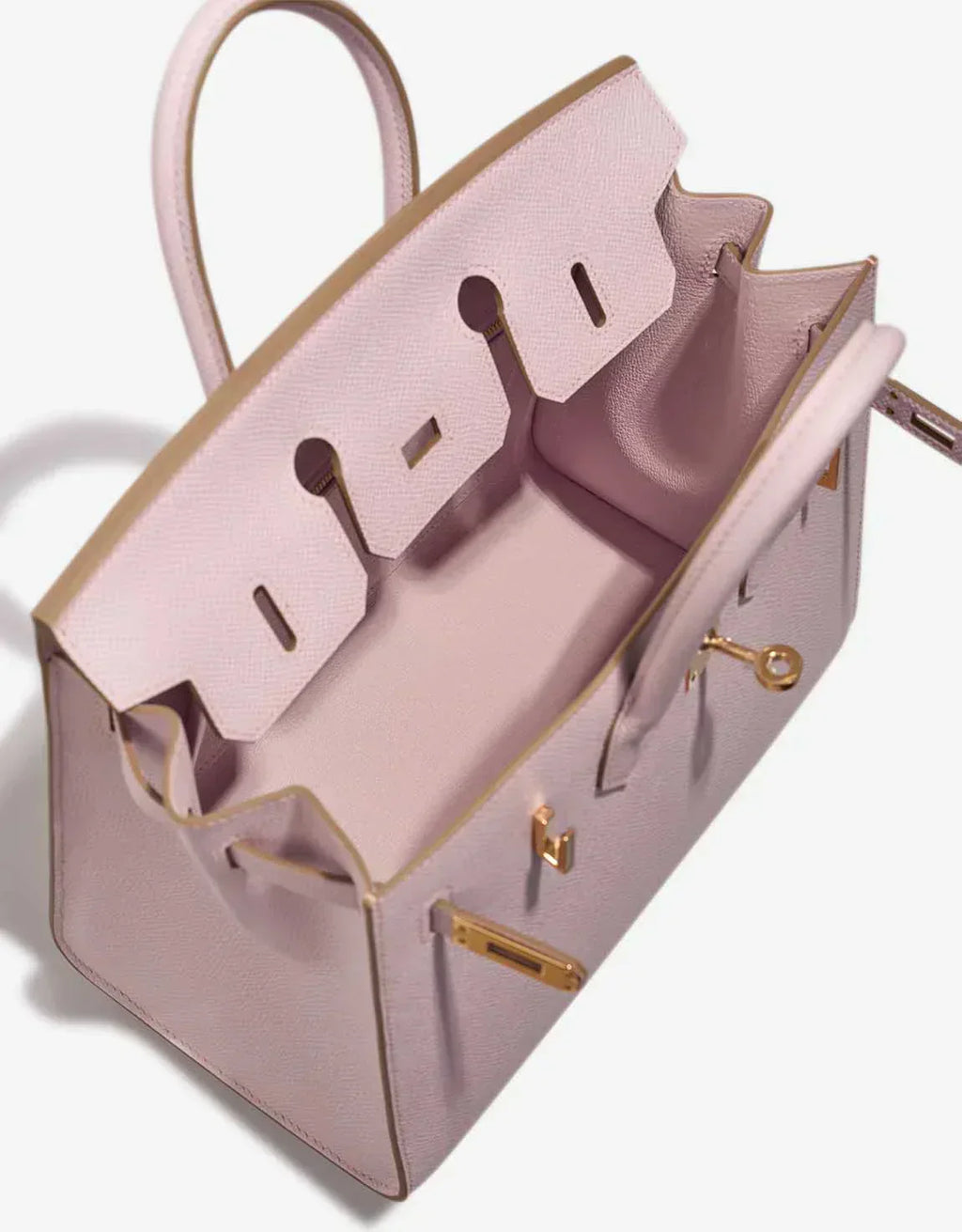 Birkin HSS 25 Epsom Mauve Pâle / Rose Sakura Golden Lock — Distinctive Carryall Silhouette