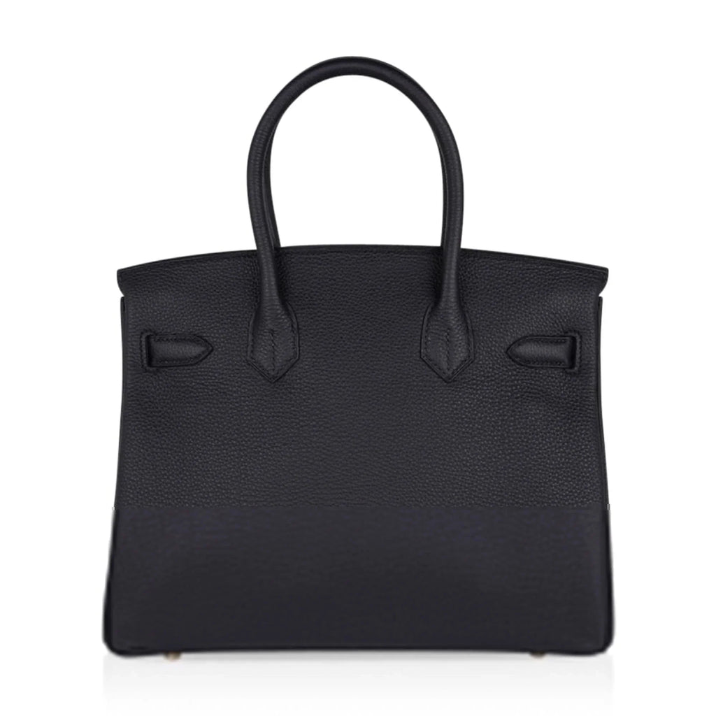 Birkin 30 Bag Black Togo Leather with Gold Hardware — Structured Top-Handle Tote