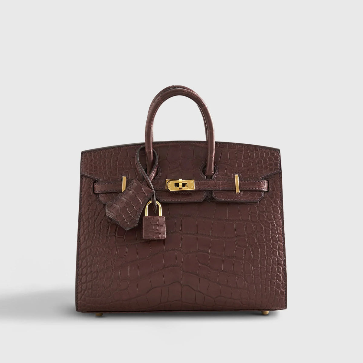 Birkin 20 Alligator Havane Gold Hardware Matte — Versatile Top-Handle Handbag