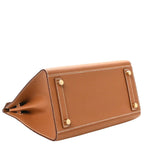 Birkin Sellier 25 Gold Epsom Leather Rolled Handles Gold Hardware — Classic Hand-Carry Tote