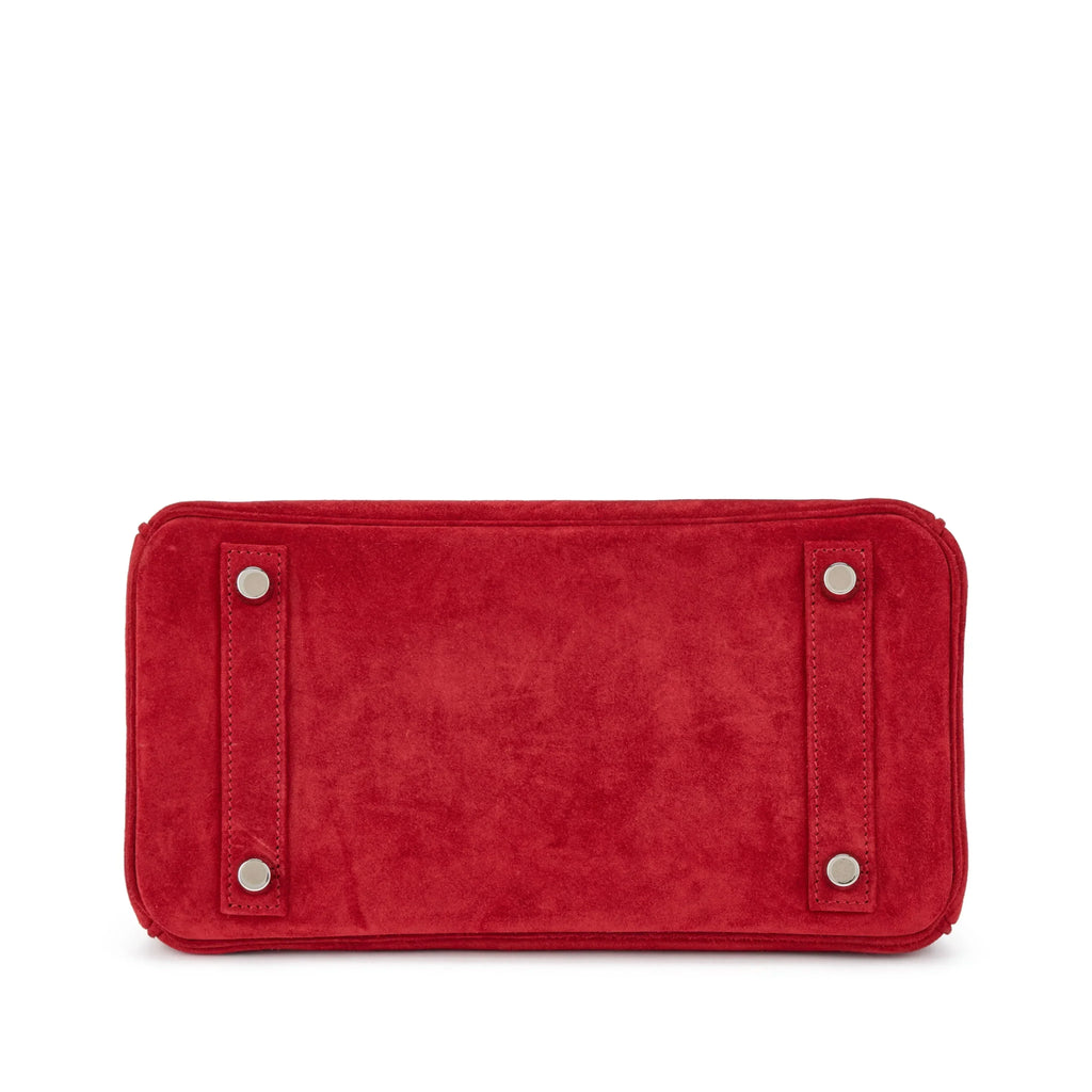 Birkin 25 Palladium Hardware Rouge Vif Doblis — Sophisticated Tote Style