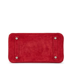 Birkin 25 Palladium Hardware Rouge Vif Doblis — Sophisticated Tote Style