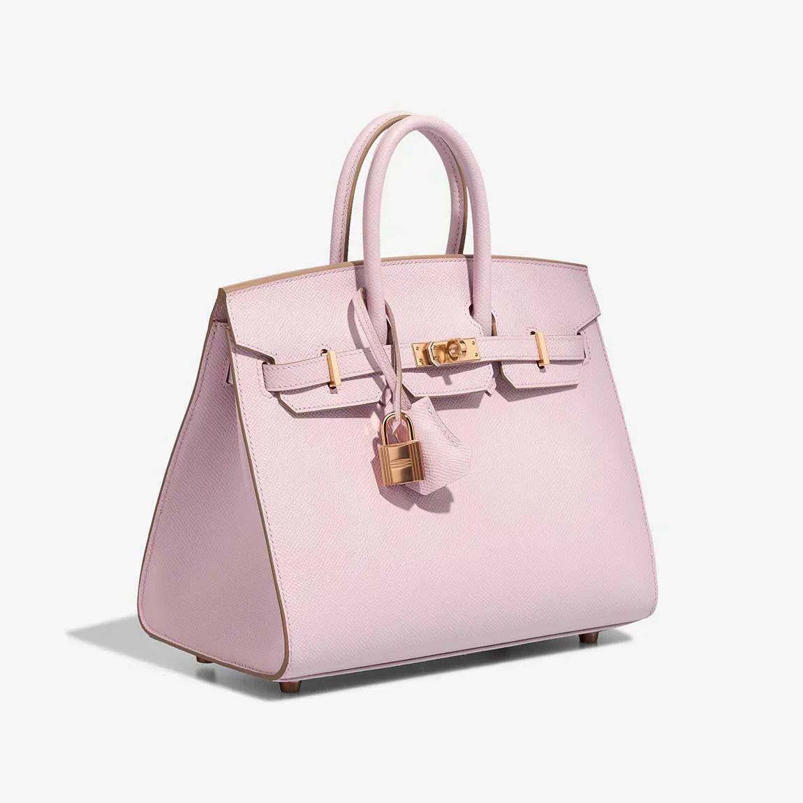 Birkin HSS 25 Epsom Mauve Pâle / Rose Sakura Golden Lock — Distinctive Carryall Silhouette