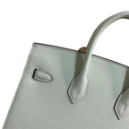 Birkin 25 Sellier Vert Fizz Epsom Silver Hardware — Structured Top-Handle Tote