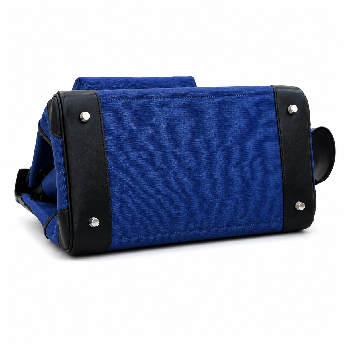 Birkin Cargo 35 in Bleu Marine Toile Goéland and Swift Leather (Palladium Hardware) — Streamlined Structured Bag