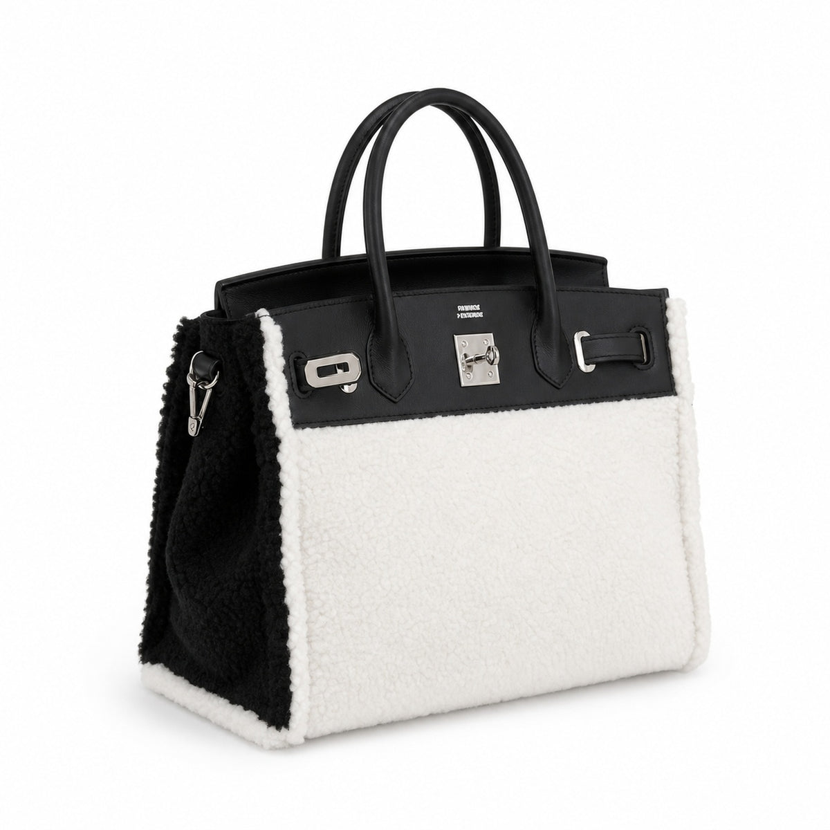 Birkin 35 Fray Fray Black Leather and Fringed Canvas Bag — Timeless Structured Handbag
