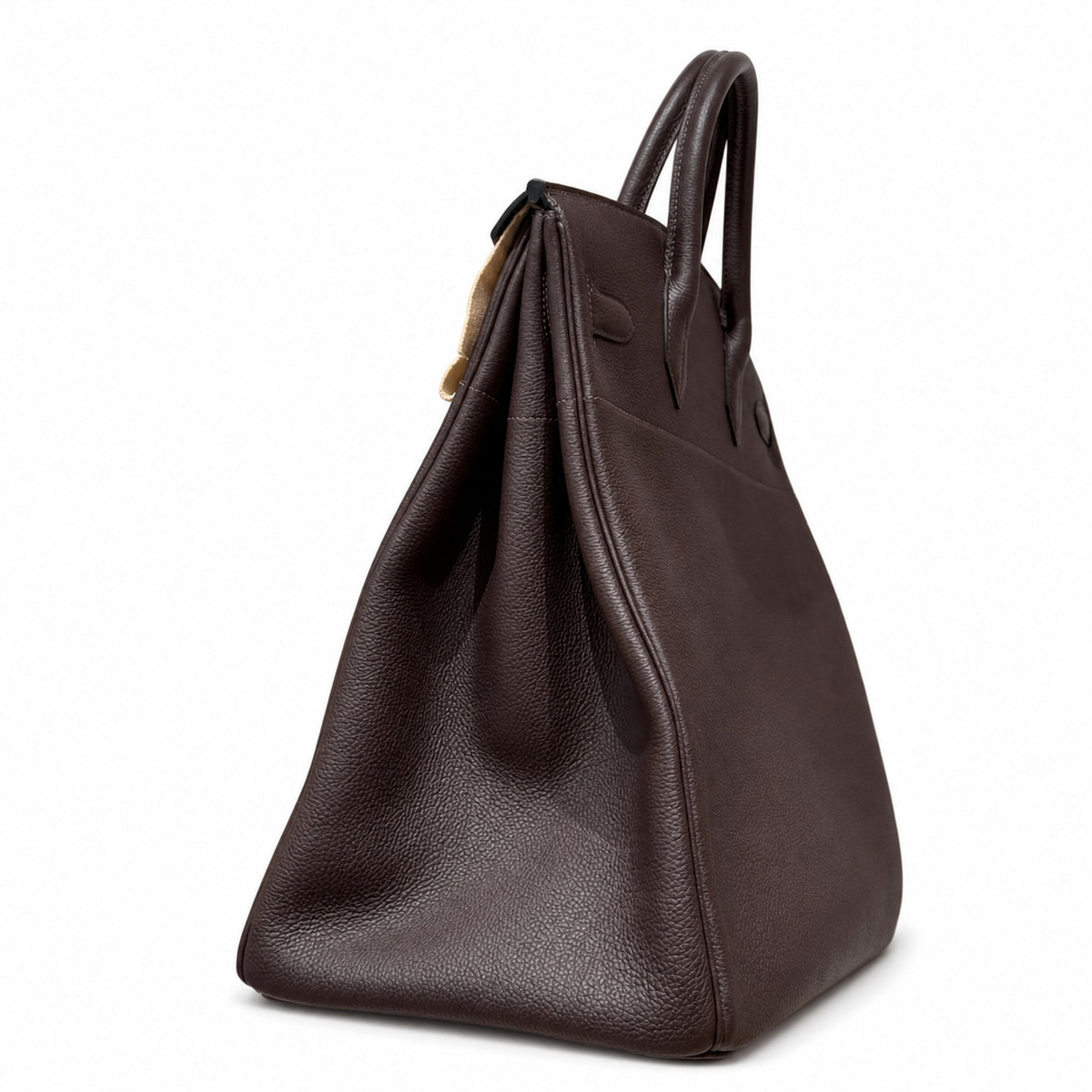 Large Birkin HAC 40cm Men's Tote in Premium Chocolate Brown Togo Cowhide — Streamlined Structured Bag