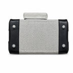 Birkin Cargo 25 Black Leather and Ecru Canvas Multi-Pocket Mini Bag — Classic Hand-Carry Tote
