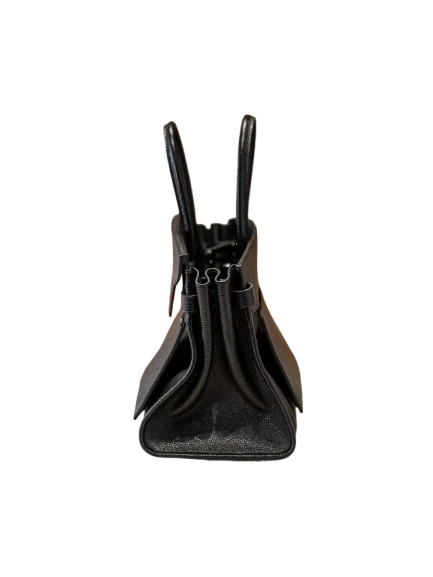 Birkin à l'envers, Black canvas & all Black colorway — Versatile Top-Handle Handbag