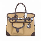Birkin Cargo 30 Ebène Swift Leather and Khaki Canvas Multi-Pocket Bag — Classic Hand-Carry Tote