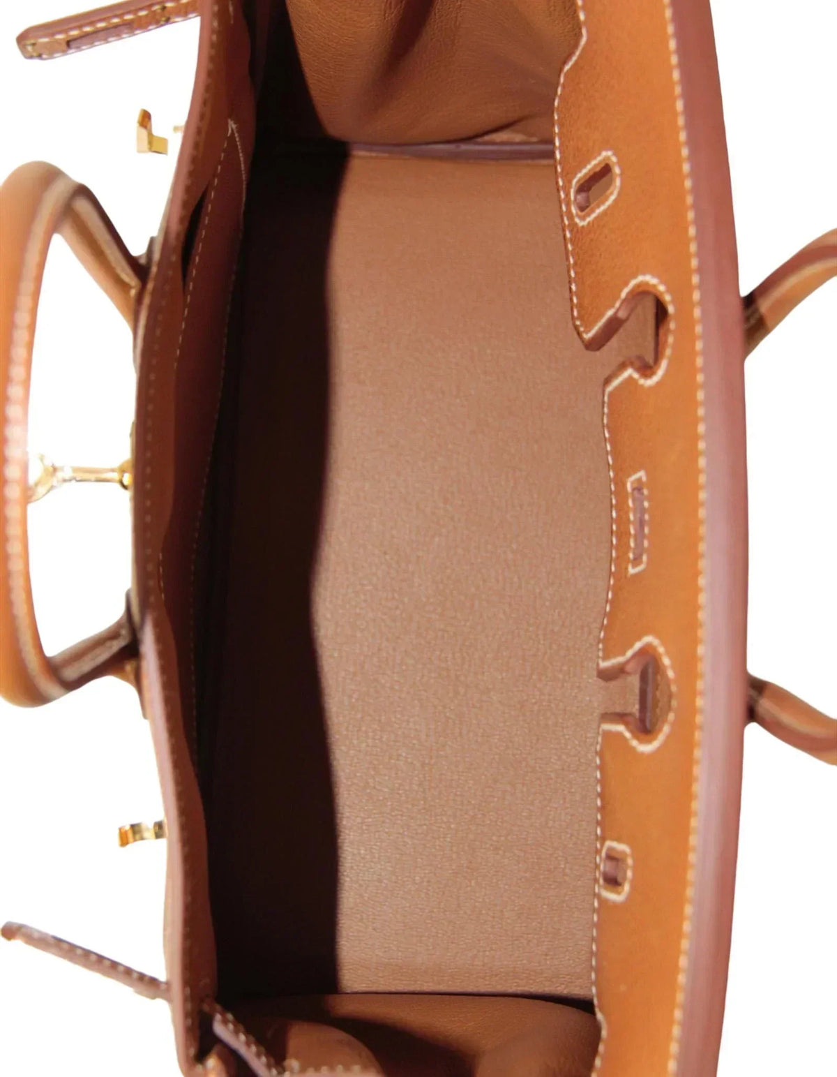 Birkin Gold Tan Togo Leather 25cm Togo calfskin leather Gold accessories — Distinctive Carryall Silhouette
