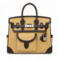 Birkin Cargo 30 Ebène Swift Leather and Khaki Canvas Multi-Pocket Bag — Classic Hand-Carry Tote