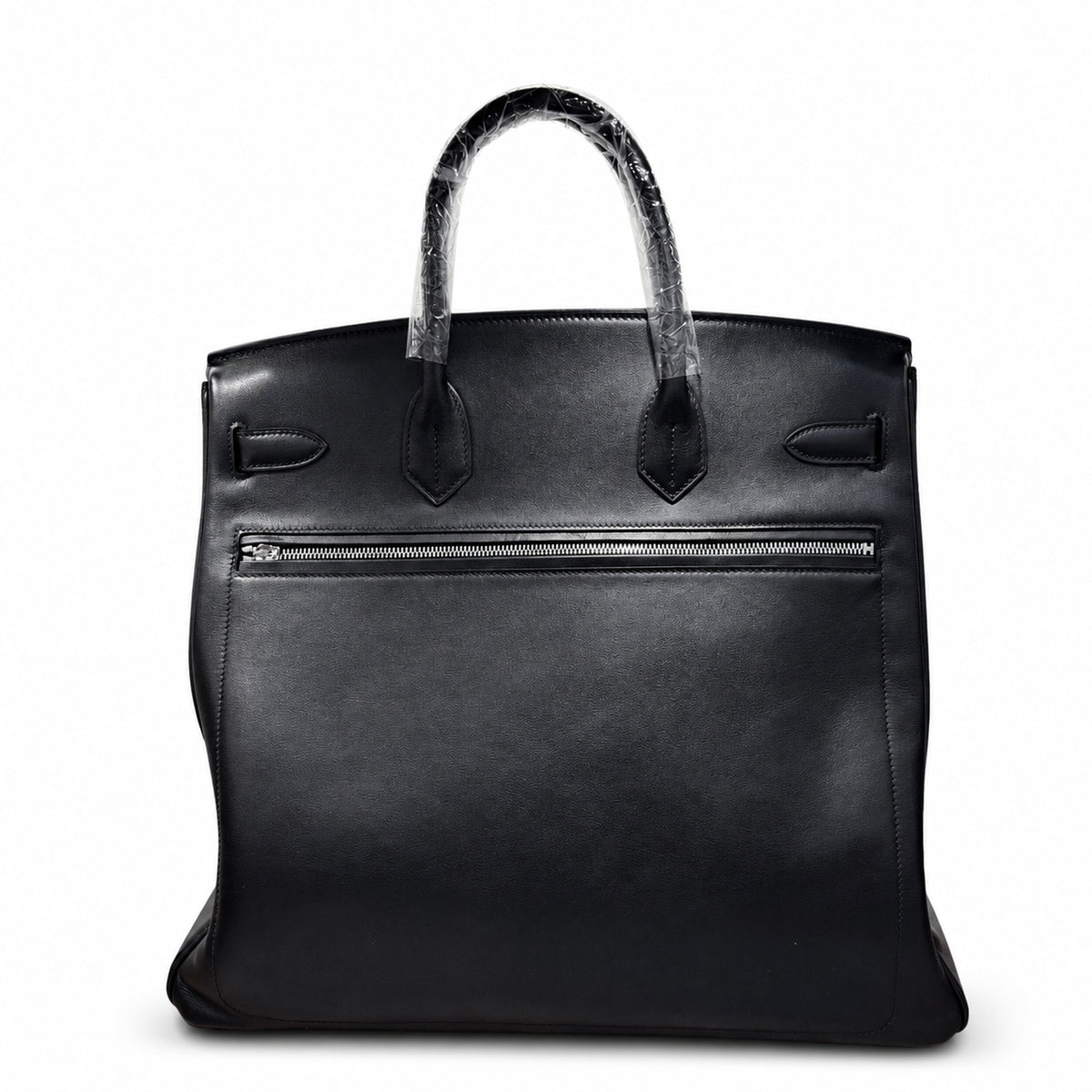 Birkin 40 Rock Sellier in Noir Swift Leather (Palladium Hardware) — Timeless Structured Handbag