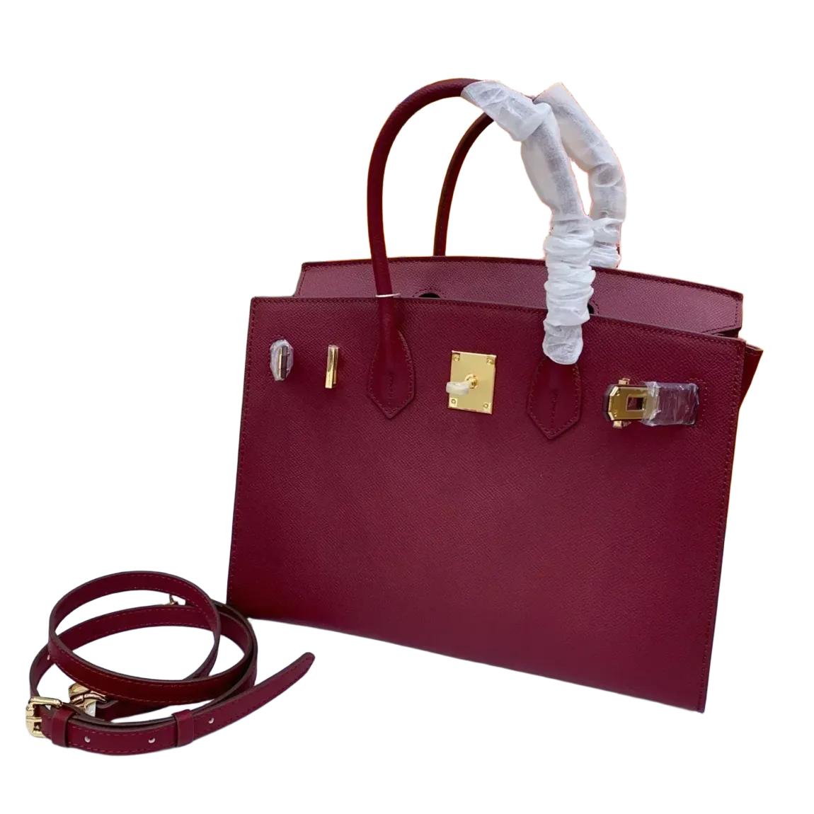 Birkin 25cm Rouge H Bordeaux Red Gold Hardware Bag Y Stamp — Sophisticated Tote Style