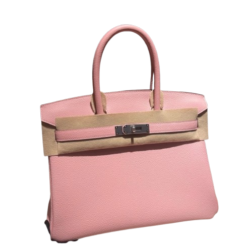 Birkin 25 Retourne 3Q Rose Sakura Togo Silver Hardware — Distinctive Carryall Silhouette