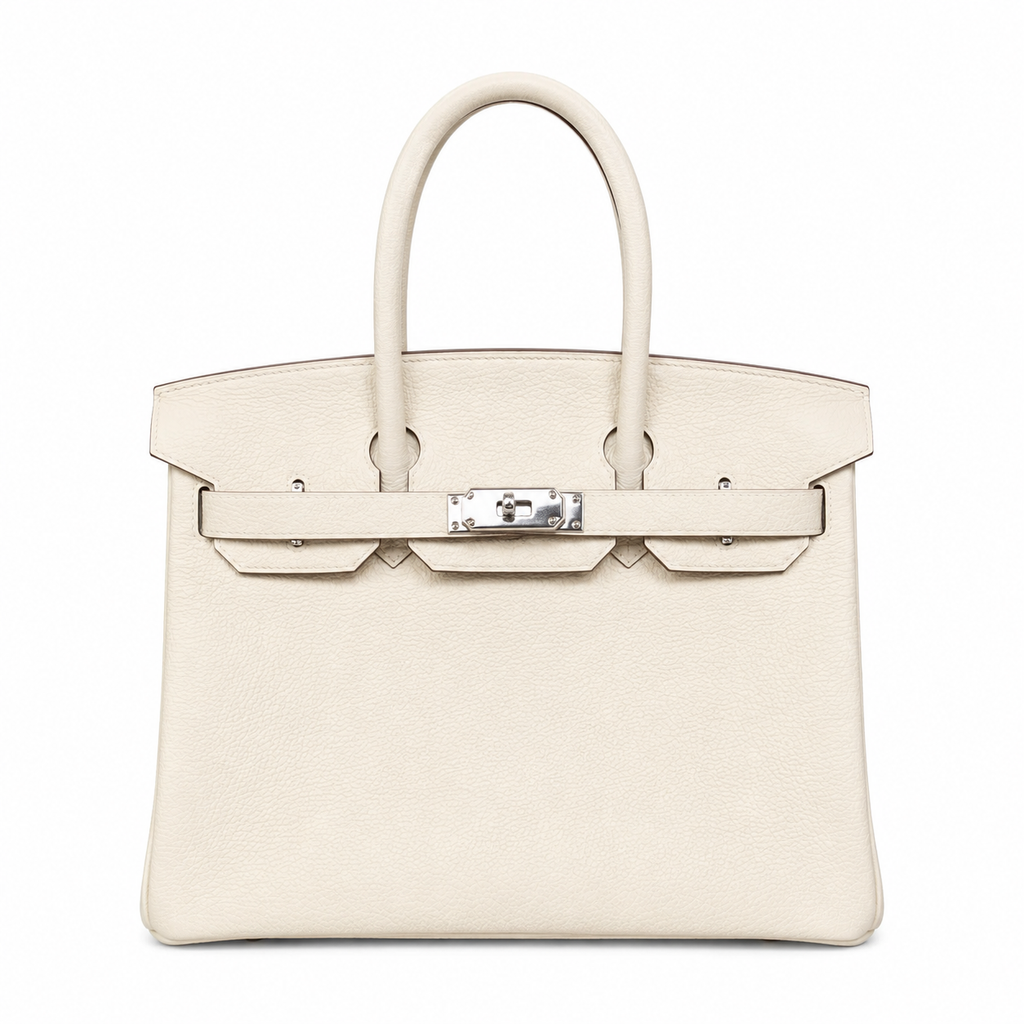 Birkin 30 Retourne in Craie Togo Leather (Palladium Hardware) — Sophisticated Tote Style