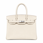 Birkin 30 Retourne in Craie Togo Leather (Palladium Hardware) — Sophisticated Tote Style