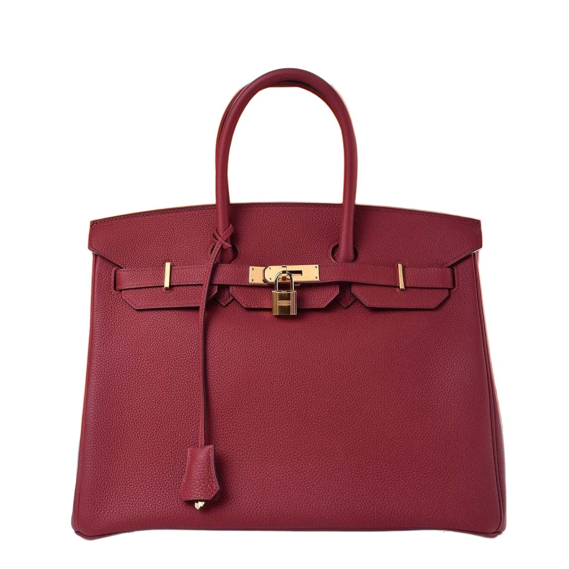 Birkin 25cm Rouge H Bordeaux Red Gold Hardware Bag Y Stamp — Sophisticated Tote Style