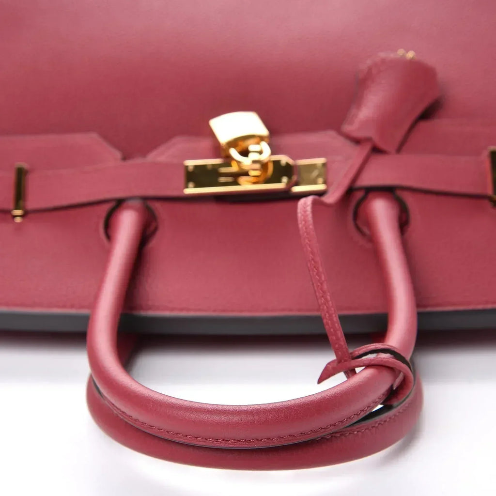 Birkin 25cm Rouge H Bordeaux Red Gold Hardware Bag Y Stamp — Sophisticated Tote Style