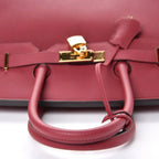 Birkin 25cm Rouge H Bordeaux Red Gold Hardware Bag Y Stamp — Sophisticated Tote Style
