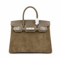 Birkin 30 Etoupe Swift Leather and Suede Splicing Bag — Distinctive Carryall Silhouette