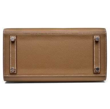 Etoupe Epsom Birkin 25 Sellier Palladium Hardware — Timeless Structured Handbag