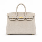 Birkin 35 Retourne in Etoupe Suede Grizzly (Gold Hardware) — Distinctive Carryall Silhouette