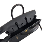 Birkin 25 Sellier 89 Black Epsom Gold Hardware — Distinctive Carryall Silhouette