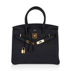 Birkin 30 Bag Black Togo Leather with Gold Hardware — Structured Top-Handle Tote