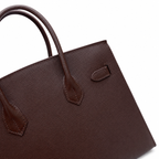 Birkin Style 25/30 Sellier in Chocolat Epsom Leather (Gold Hardware) — Elegant Hand-Carry Design