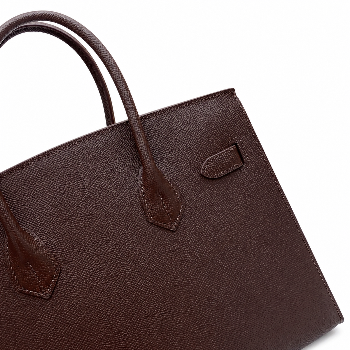 Birkin Style 25/30 Sellier in Chocolat Epsom Leather (Gold Hardware) — Elegant Hand-Carry Design