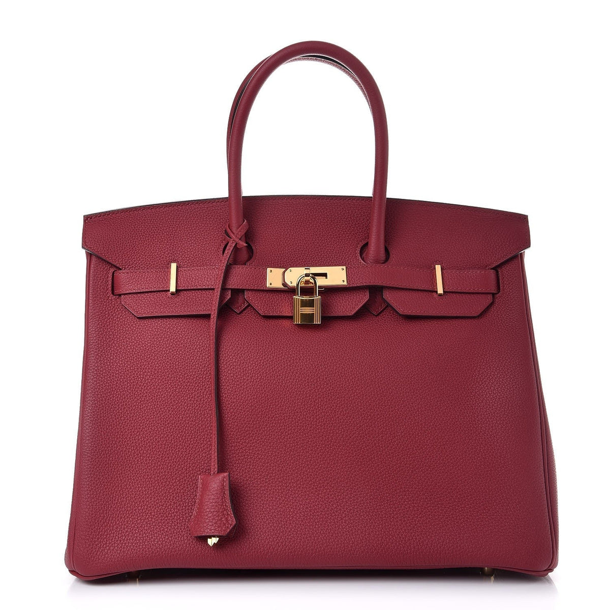 Birkin 25cm Rouge H Bordeaux Red Gold Hardware Bag Y Stamp — Sophisticated Tote Style