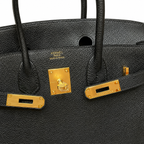 Birkin 30 Retourne in Noir Togo Leather (Gold Hardware) — Refined Structured Tote
