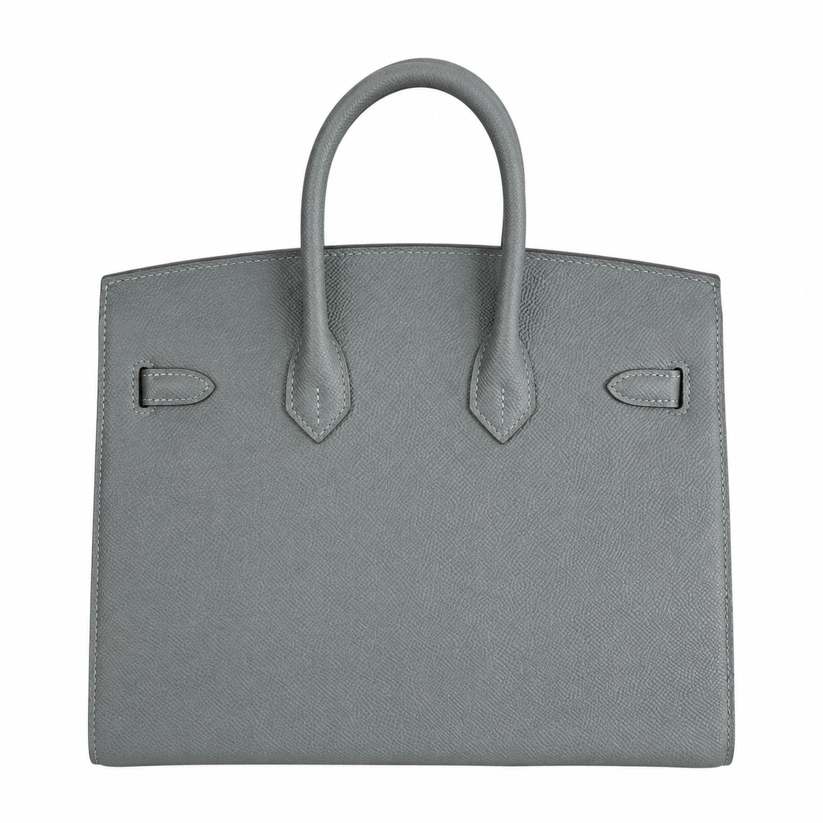Birkin 25 Sellier 63 Vert Amande Epsom Silver Hardware — Timeless Structured Handbag