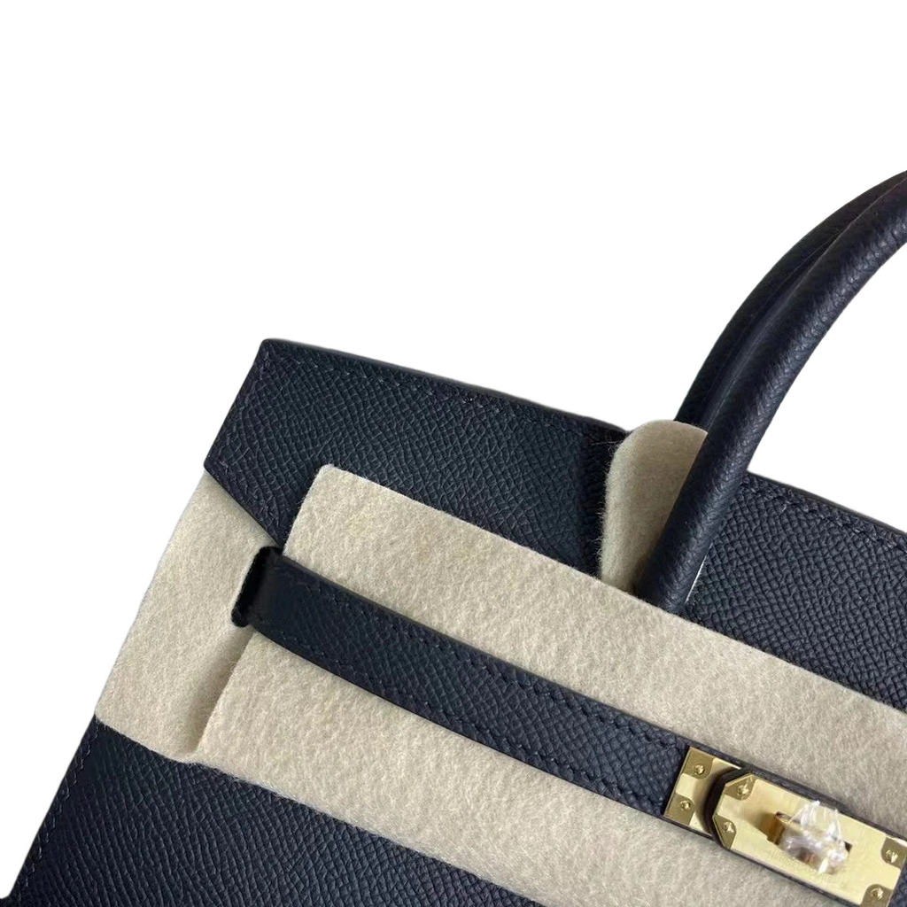 Birkin 25 Sellier 89 Black Epsom Gold Hardware — Distinctive Carryall Silhouette