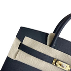 Birkin 25 Sellier 89 Black Epsom Gold Hardware — Distinctive Carryall Silhouette