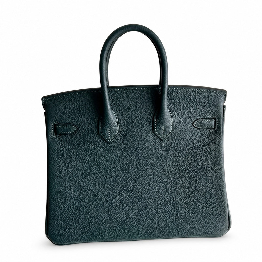 Mini Birkin 25cm Officier Edition in Cypress Green Togo & Swift Calfskin — Refined Structured Tote