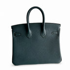 Mini Birkin 25cm Officier Edition in Cypress Green Togo & Swift Calfskin — Refined Structured Tote