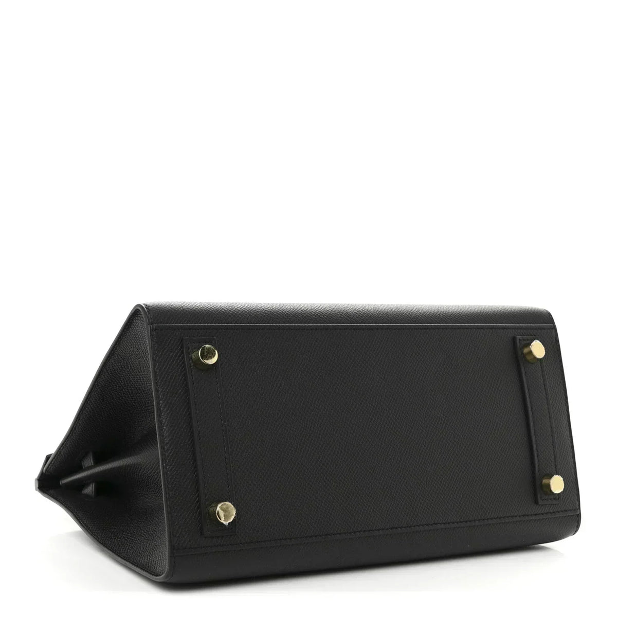 Birkin Sellier 25 Black Epsom Leather Gold Hardware — Polished Top-Handle Bag