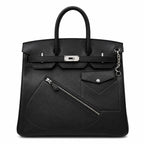 Birkin 40 Rock Sellier in Noir Swift Leather (Palladium Hardware) — Timeless Structured Handbag