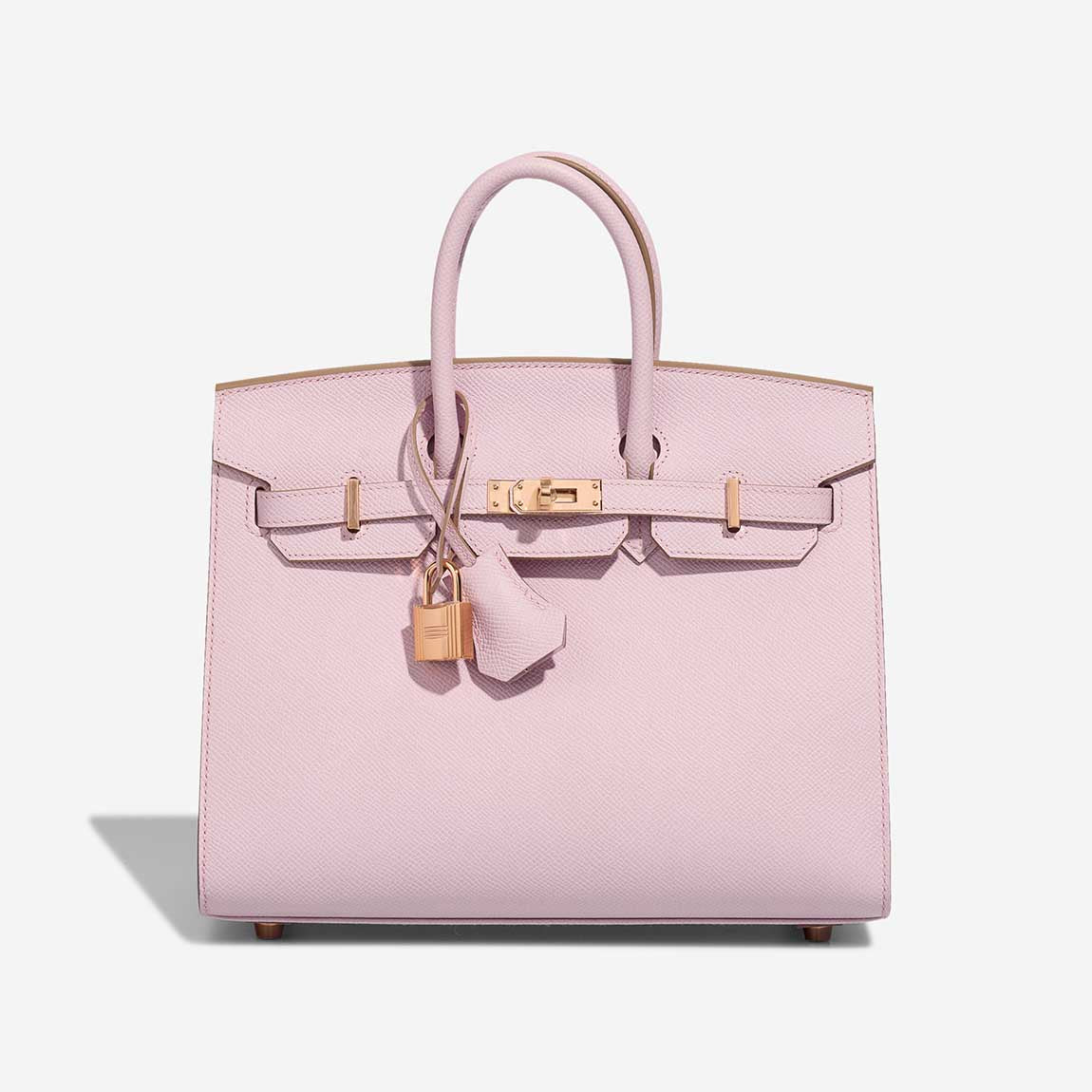 Birkin HSS 25 Epsom Mauve Pâle / Rose Sakura Golden Lock — Distinctive Carryall Silhouette