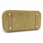 Elegant Neutral Birkin 25cm Grizzly Beige Suede Luxury Top-Handle Tote — Sophisticated Tote Style