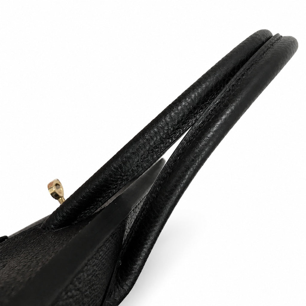 Birkin Retourne in Noir Togo Leather with Contrast Interior (Gold Hardware) — Timeless Structured Handbag
