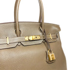 Birkin bag made of extremely Togo Birkin 30 Etoupe — Structured Top-Handle Tote