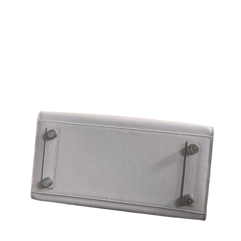 Hermès Birkin 25 Sellier Mauve Pale Epsom Silver Hardware — Polished Top-Handle Bag