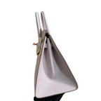 Hermès Birkin 25 Sellier Mauve Pale Epsom Silver Hardware — Polished Top-Handle Bag
