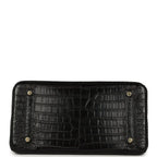 Birkin Black Matte Niloticus Crocodile Gold Hardware — Sophisticated Tote Style